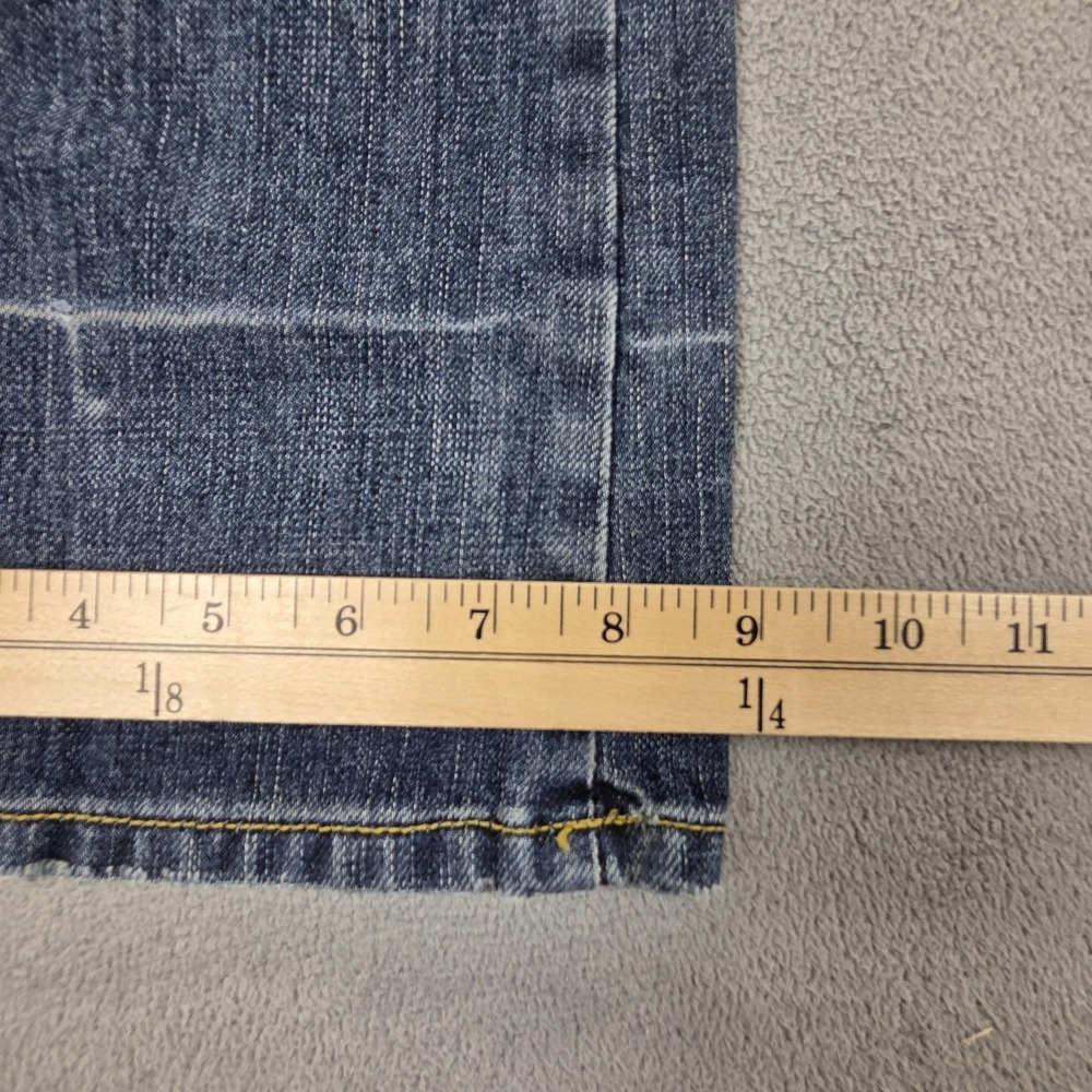 Diesel Jeans Womens 26x34 Blue Medium Wash Slim Bootcut Embroidered Italy - Picture 5 of 16